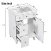 NicBex Bathroom Vanity with Sink,Bathroom Sink Vanity with 2 Drawers and 1 Door,24 inch Bathroom Sink Cabinet for Bathroom,Green/Black/Blue/White - 3 of 4