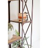 Iron and Wood Alternating Shelf Display with Casters – 76.5" Tall Storage Unit by Kalalou - 2 of 4