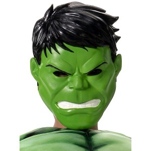 HalloweenCostumes.com One Size Fits Most   Incredible Hulk Kid's Superhero Half Mask, Black/Green - 1 of 1