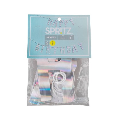 Iridescent Happy Birthday Party Banner - Spritz™ : Target
