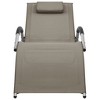 vidaXL Sun Lounger Textilene Taupe and Gray - 2 of 4