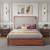 Accent Bed Frame Modern Upholstered Headboard with Functional Platform for Bedroom Queen - 3irtyhousy - 2 of 4