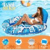 POOLSIDER Premium Adult Pool Float Lounger – XL Heavy-Duty Raft with Backrest & 2 Cup Holders – Tropical Design Pool Float for Adults - 4 of 4