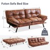 Dyonery 71" Convertible Futon Sofa Bed,Modern Memory Foam Futon Couch with Detachable Cushion,Adjustable Backrest & Armrest - 2 of 4