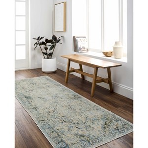 Hauteloom Aurum Hallway, Kitchen Machine Washable Runner Rug - Traditional - 1 of 3
