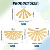 60pcs Raw Brass Semicircle Charms, Half Round Fan Shape Pendants for DIY Earrings & Necklace Making - 2 of 4