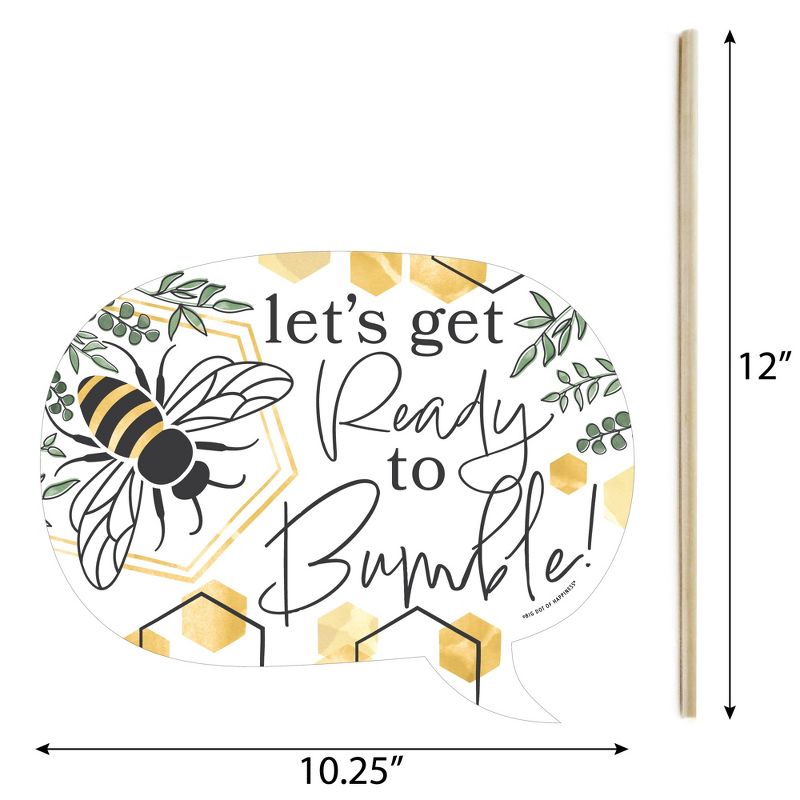 Big Dot of Happiness Funny Little Bumblebee - Bee Baby Shower or Birthday Party Photo Booth Props Kit - 10 Piece, 5 of 6