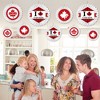 Big Dot of Happiness Canada Day - Hanging Canadian Party Tissue Decoration Kit - Paper Fans - Set of 9 - 3 of 4