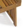 Vynxaria Foldable Acacia Wood Side Table Slat-Top Design, 21.5"Wx13.75"Dx16"H, Weather-Resistant, No Complex Assembly - 4 of 4