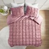 NicBex 2 PCS Velvet Comforter Set with 3D Puff Stitching,Quilt Set with Midweight Down Alternative Comforter&Sham,Machine Washable - 2 of 4