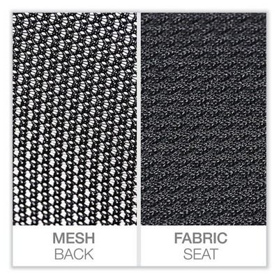 Black Mesh and Fabric Adjustable Task Chair with Fixed Arms