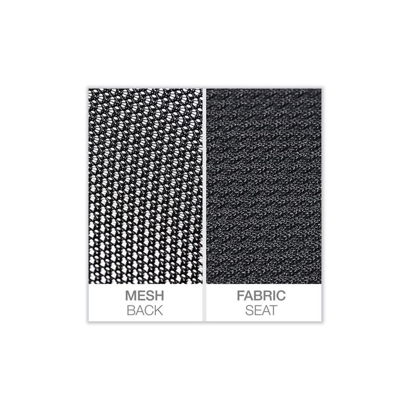 Workspace by Alera Mesh Back Fabric Task Chair, Supports Up to 275 lb, 17.32" to 21.1" Seat Height, Black Seat, Black Back, 2 of 8