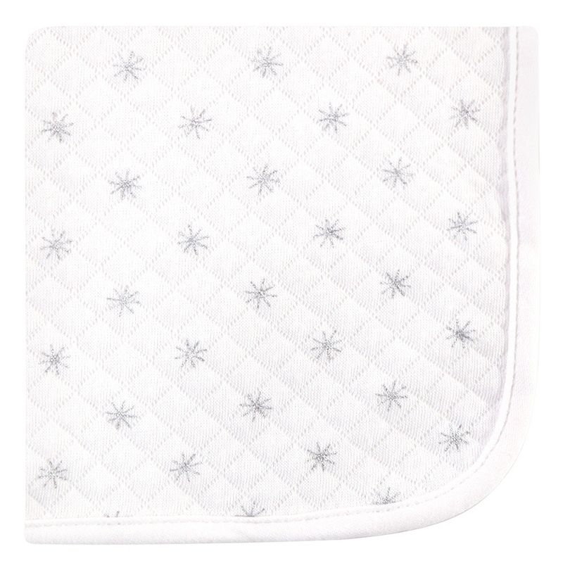 Hudson Baby Infant Girl Quilted Cotton Washcloths, Winter Forest, One Size, 6 of 9