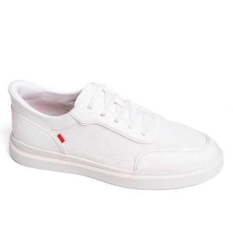 Marc Joseph New York | Mens Hands Free Slip On Technology Hudson Street Fashion Sneaker - White Vegan Grainy Leather, 10.5