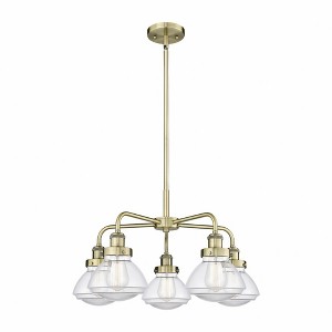 Olean - 5 Light Stem Hung Chandelier In Art Deco Style-13.5 Inches Tall and 24.5 Inches Wide - 1 of 1
