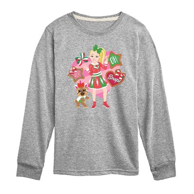JoJo Siwa Oh Snap Long Sleeve Graphic T-Shirt - Athletic Heather - 2T