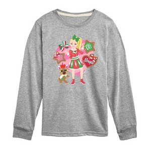 JoJo Siwa Oh Snap Long Sleeve Graphic T-Shirt - Athletic Heather - 2T - 1 of 3