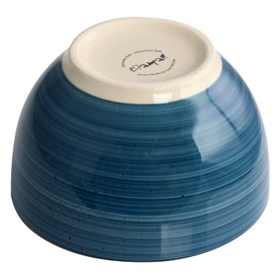 Dark Blue Ceramic Swirl 24-Piece Dinnerware Set