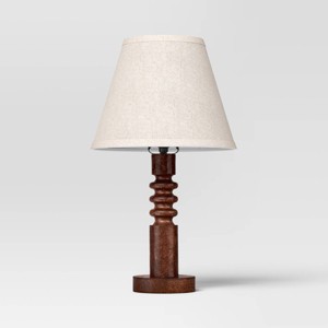 Mid Tone Wood Table Lamp - Threshold™ - 1 of 4