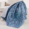 Bellamy Teal Quilted Throw - Levtex Home - 2 of 4
