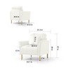 NicBex Couches for Living Room 2 Seater Loveseat Sofa Couch Modern Velvet Upholstered Sofa With Pillows and Metal Legs for Bedroom,  Apartment - 3 of 4