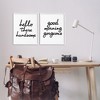 Stupell Industries Handsome & Gorgeous Greetings Black Framed Giclee Art - 2 of 4