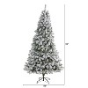 8ft. Flocked Fir Artificial Christmas Tree – Towering Snow-Kissed Holiday X-Mas Centerpiece - 2 of 4