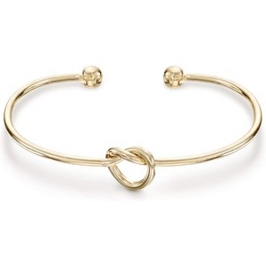 14K Gold Plated Eternal Love Knot Infinity Symbol Bangle Adjustable Bangle - 1 of 4