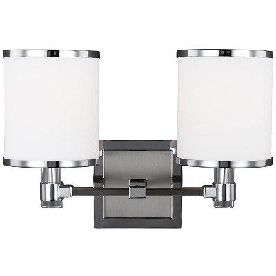 Generation Lighting Prospect Park 2 Lights Satin Nickel / Chrome Wall Bath Fixture