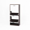 VYNXARIA Shoe Storage Cabinet with 3 White Panel Flip Drawers, Freestanding Organizer for Entryway, Narrow Shoe Rack Cabinet - 4 of 4