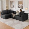 104x67x23.6in Luxury Net Red Beige Lamb Velvet Sofa, Convertible Double Sofa Bed for Living Room and Balcony - 4 of 4