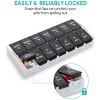 TookMag Weekly Medicine Pill Organizer Twice a Day, Easy Fill AM/PM Pill Box, Quick-Refill 7 Day Pill Cases for Vitamin,Fish Oil, Supplements, Black - 4 of 4