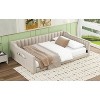 TIRAMISUBEST Twin XL/Full XL Size Upholstery Daybed with Side Storage Pocket, Velvet Daybed Frame Sofa Bed with Slats Support - 4 of 4