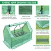 Aoodor  Raised Garden Metal Bed Mini Greenhouse Kit with 2 Roll-up Zipper Doors, for Vegetables Herbs and Flowers - 3 of 4