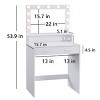 INFURNIC Vanity Tables Dressing Table with Mirror and Large Storage Drawers for Bedrooms, White, 54.3"*27.7"*15.7" - 4 of 4