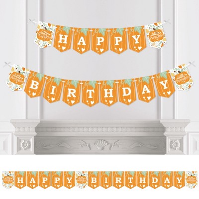 Big Dot Of Happiness Pastel Halloween - Pink Pumpkin Birthday Party Bunting  Banner - Party Decorations - Happy Birthday : Target