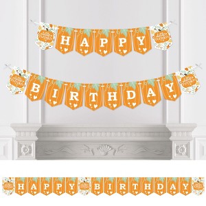 Big Dot of Happiness Little Pumpkin - Fall Birthday Party Bunting Banner - Party Decorations - Happy Birthday - 1 of 4