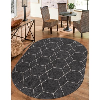 Unique Loom Trellis Frieze Geometric Trellis Indoor Woven Area Rug