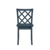 New Classic Furniture,Trellis Wood Dining Chair (Set of 2), Blue - 4 of 4