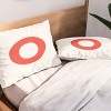 Deny Designs Standard April Lane Art Block Red Monogram O Microfiber Printed Pillow Sham - 2 of 3