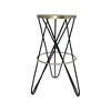 Meridian Furniture,Mercury Black Iron Bar Stool - 2 of 4