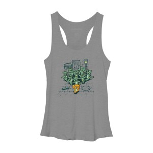 Women's Design By Humans Bad Past Lives By LetterQ Racerback Tank Top - 1 of 3