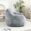 Sapphtopaz Soft Fabric Bean Bag Chair with Armrests Lazy Sofa Chair Bean Bag Chairs for Adults Stuffed High-Density Foam for Living Room, Bedroom - 4 of 4