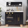 ROBOTIME Play Food And Toy Kitchens, Wooden Kid Playset, Play Kitchen Accessories with Realistic Stove, Oven, Sink, Multicolored, 57.6"*31.5"*31.5" - 2 of 4