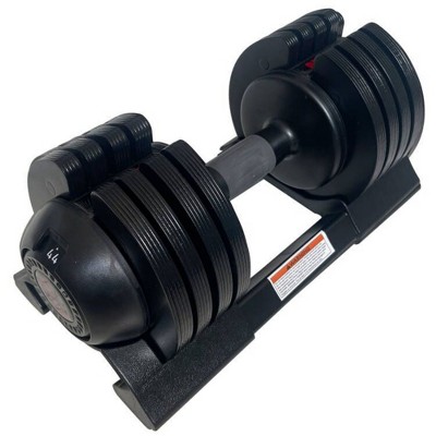 VisioGear Dumbbells 22lbs Adjustable Dumbbell Steel Plastic Suitable For Home Gym Use, Black, 13.80"*6.70"*6.50"