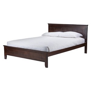 Spuma Contemporary Bed Wood/Cappuccino - Baxton Studio - 1 of 4