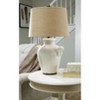Emelda Ceramic Table Lamp Cream - Signature Design by Ashley: Glazed Finish, 3-Way Switch, UL Listed - 2 of 2