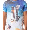 Space Kitty Mens' Catstronaut Space Shuttle Blast Off Sublimated  T-Shirt Adult - 2 of 4