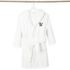 Personalized Linum Kids 100% Polyester SUPER PLUSH Double Brushed Hooded Bathrobe in Black Script Font - 2 of 3