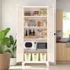 Ridstar 70.87 in. H Stylish Double-Door Metal Storage Cabinet with Doors and Adjustable Shelves-Beige - 4 of 4